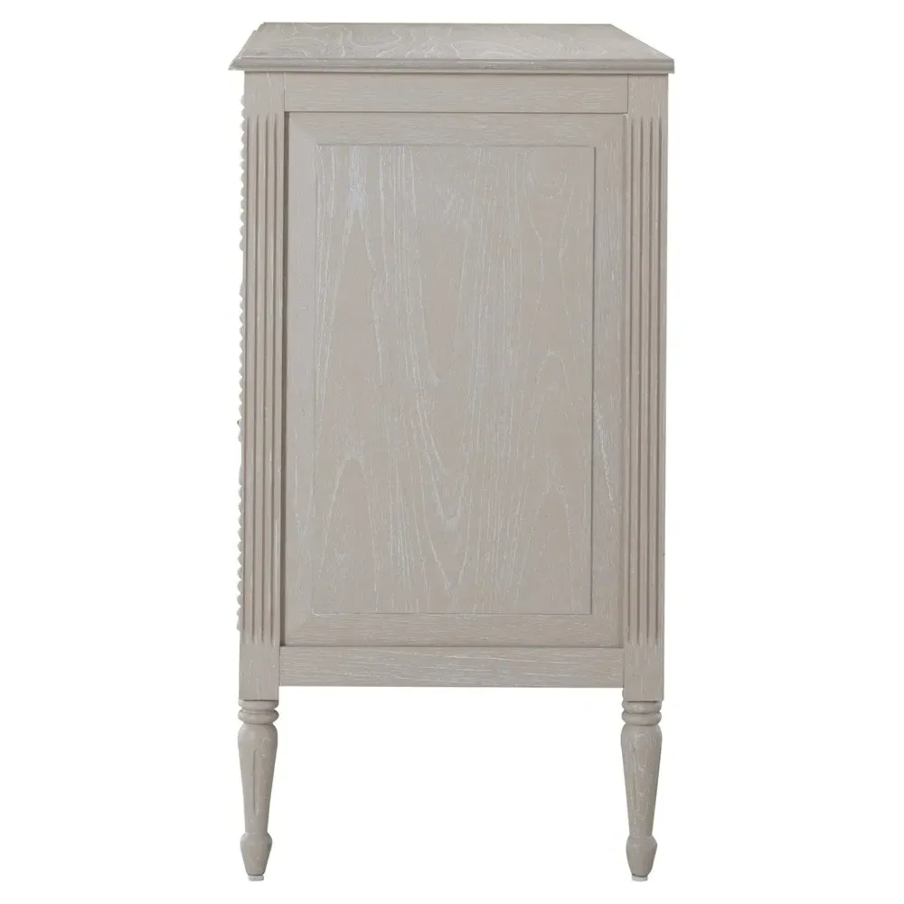 Caroline Oak Dresser - Cerused White, Oak