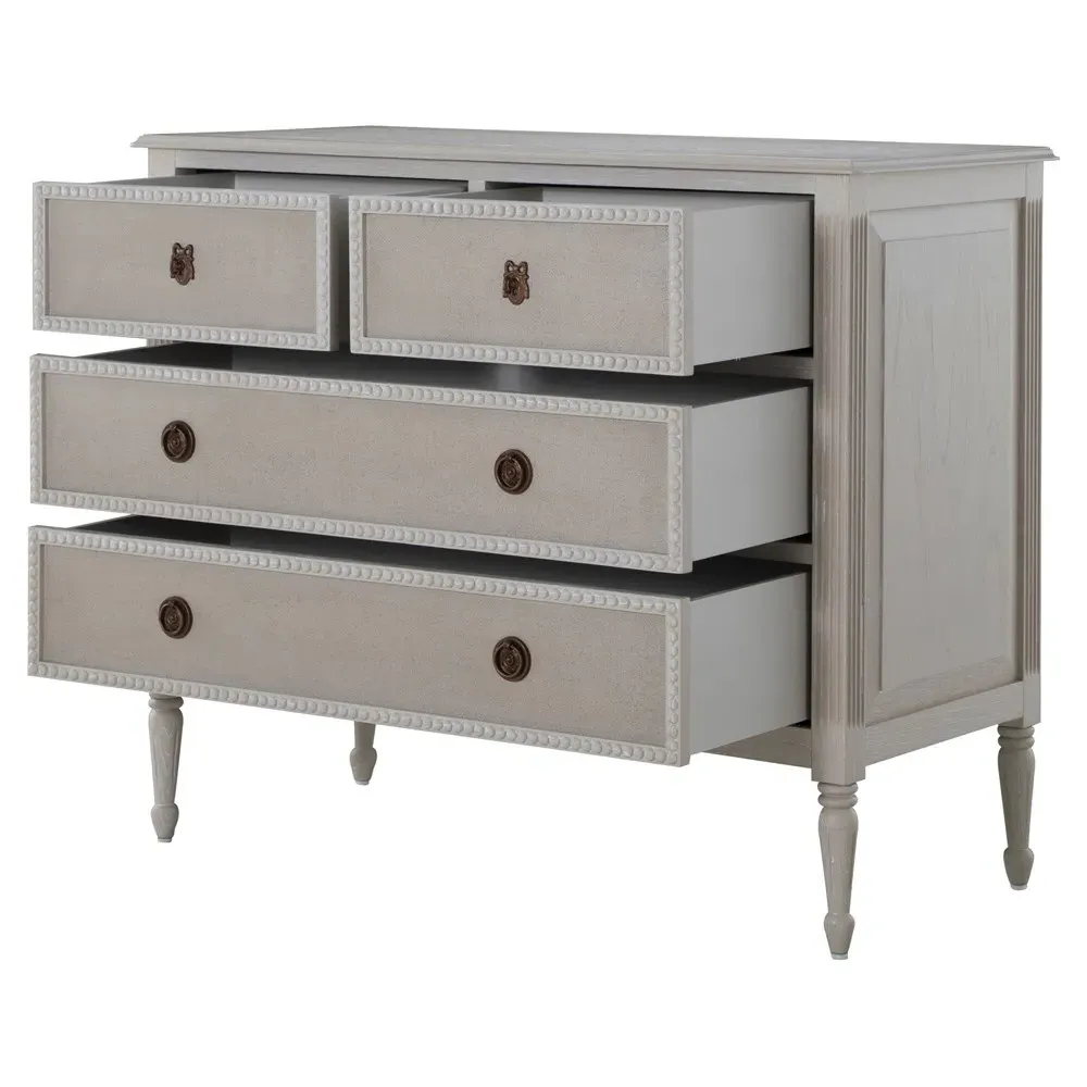 Caroline Oak Dresser - Cerused White, Oak