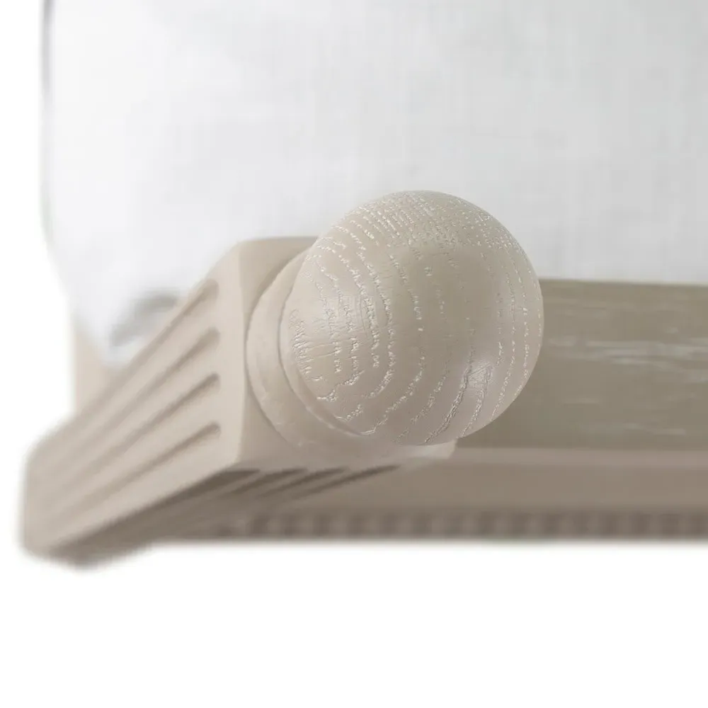 Caroline Queen Size Bed Frame - White, Mahogany