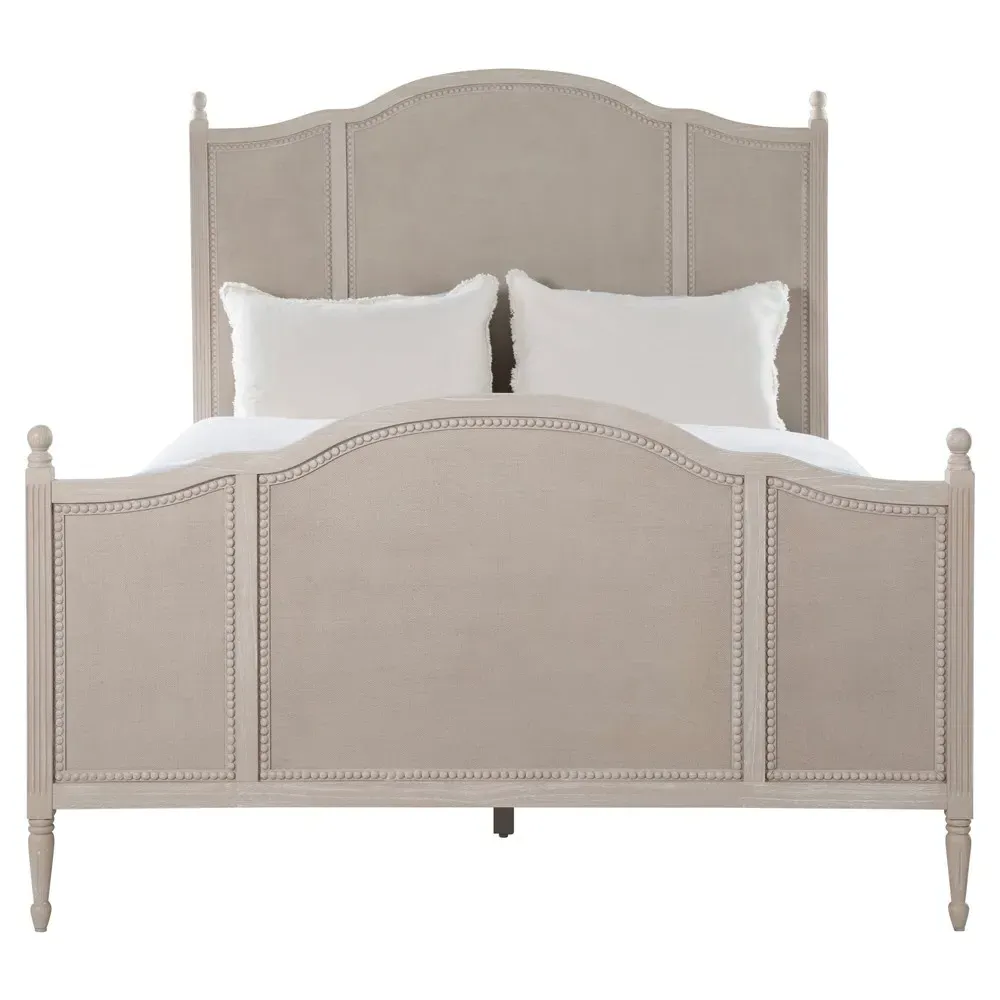 Caroline Queen Size Bed Frame - White, Mahogany