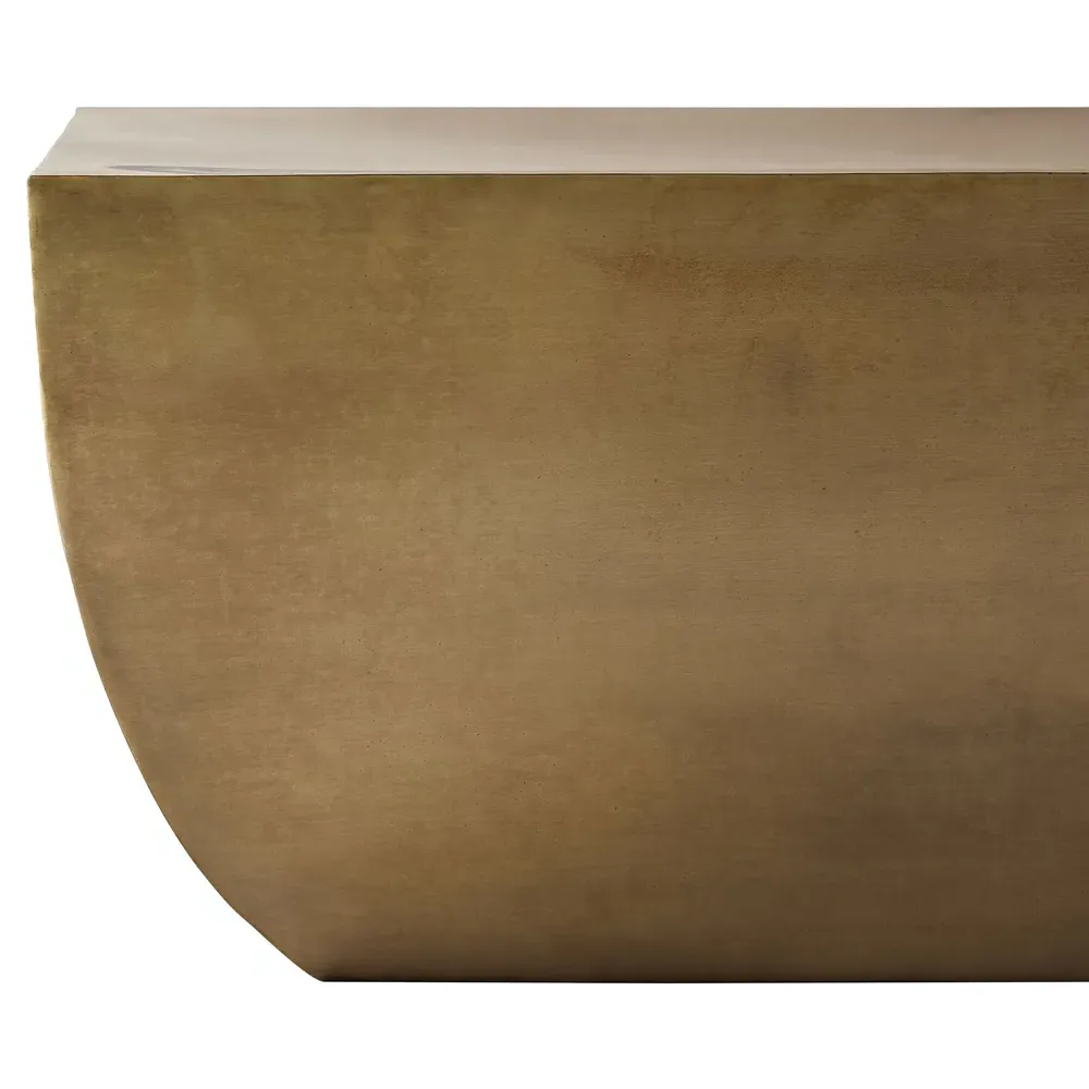 Caroline Rectangular Coffee Table - Antique Brass, Iron