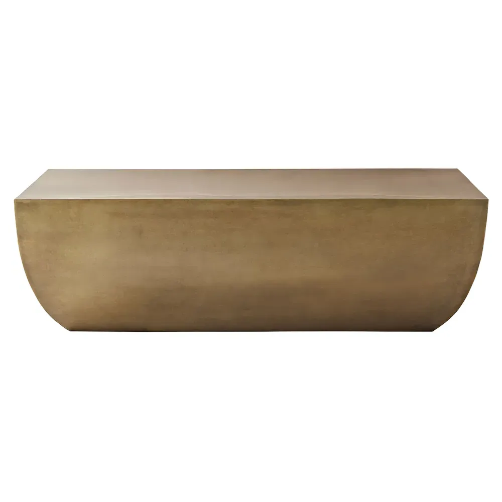 Caroline Rectangular Coffee Table - Antique Brass, Iron