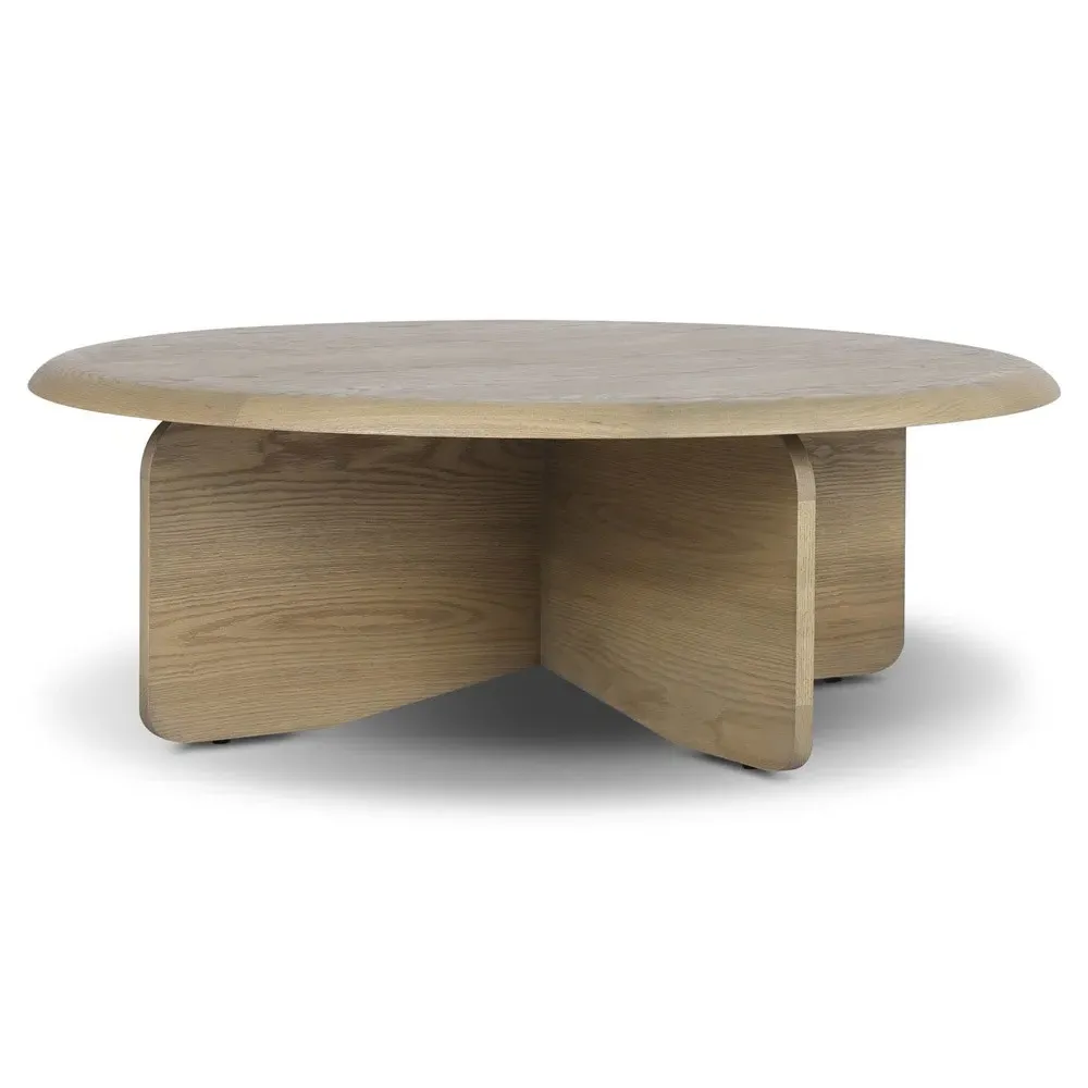 Caroline Round Coffee Table - Brown, Oak