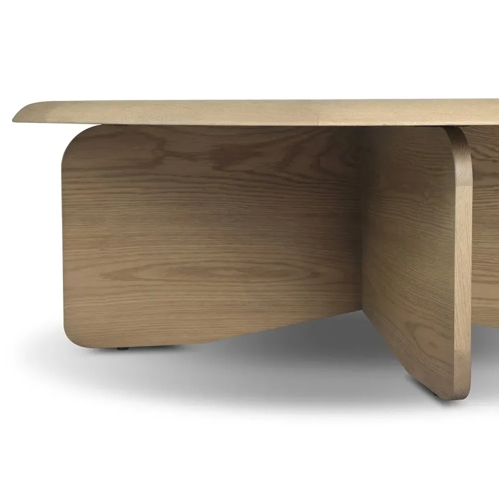 Caroline Round Coffee Table - Brown, Oak