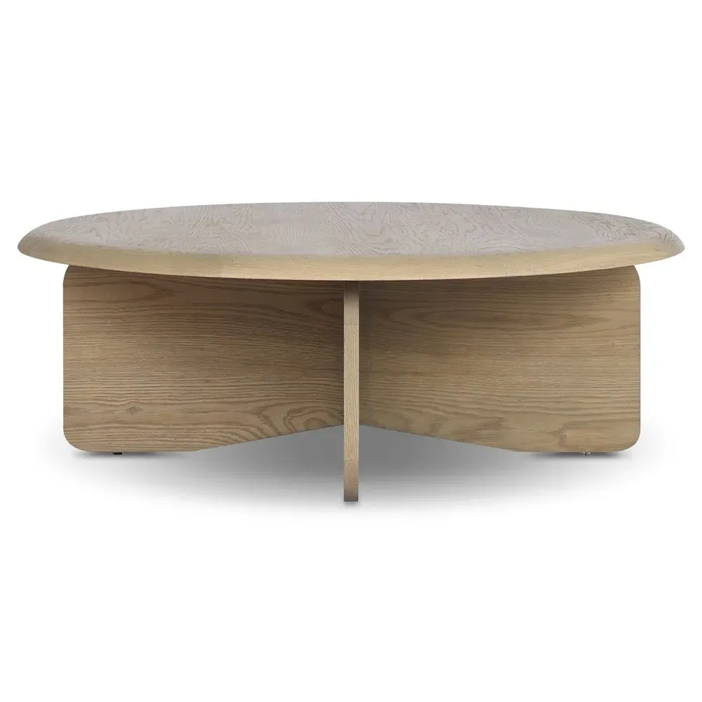 Caroline Round Coffee Table - Brown, Oak