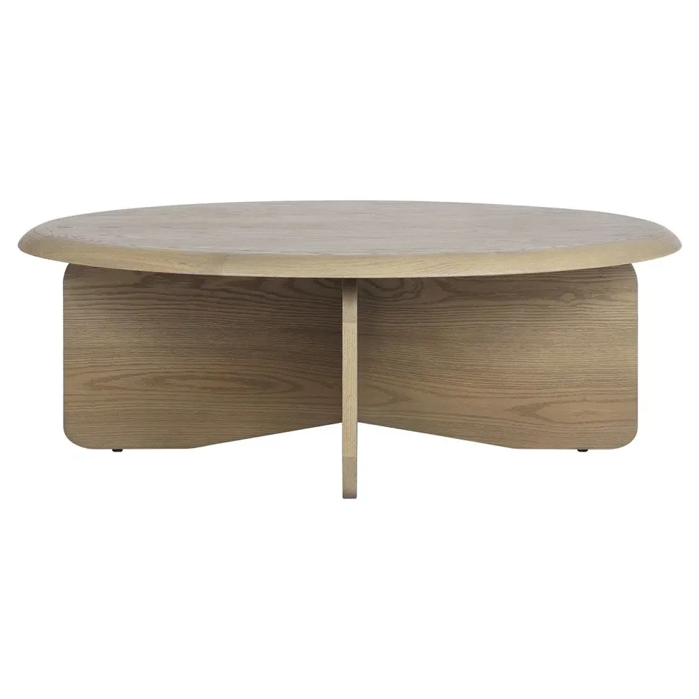 Caroline Round Coffee Table - Brown, Oak image