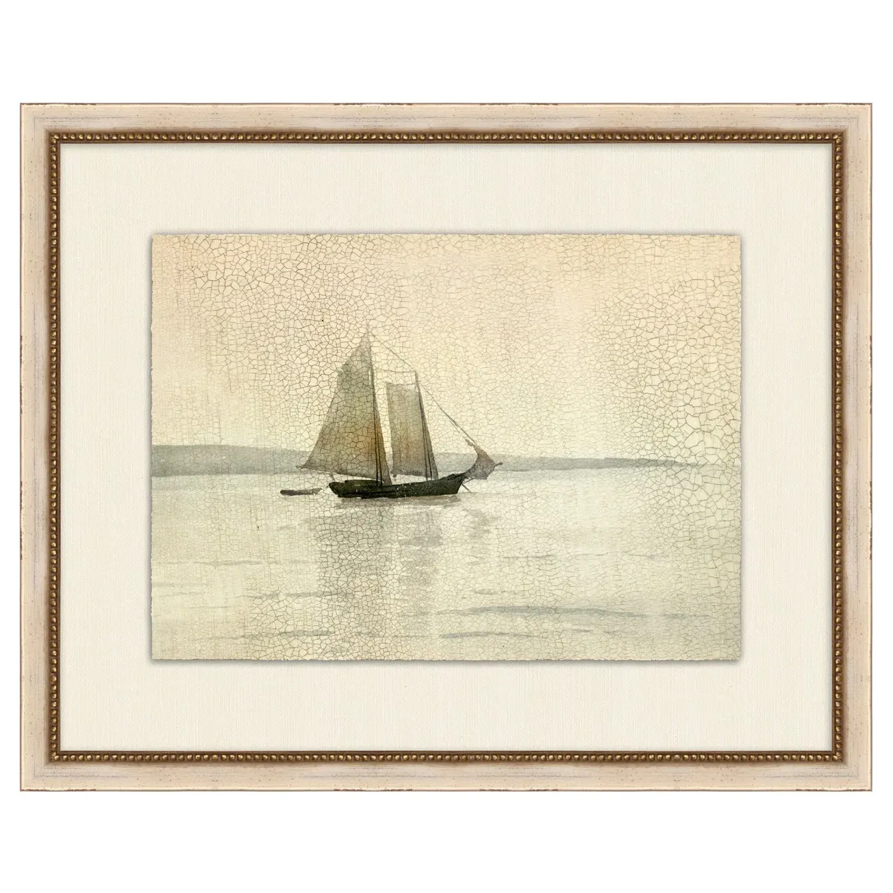 Caroline Sailboat Landscape Illustration 4 - Beige