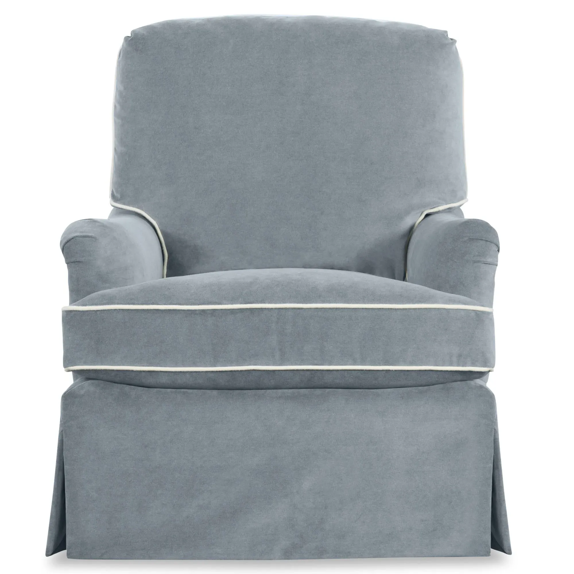 Caroline Swivel Chair - Blue, Velvet