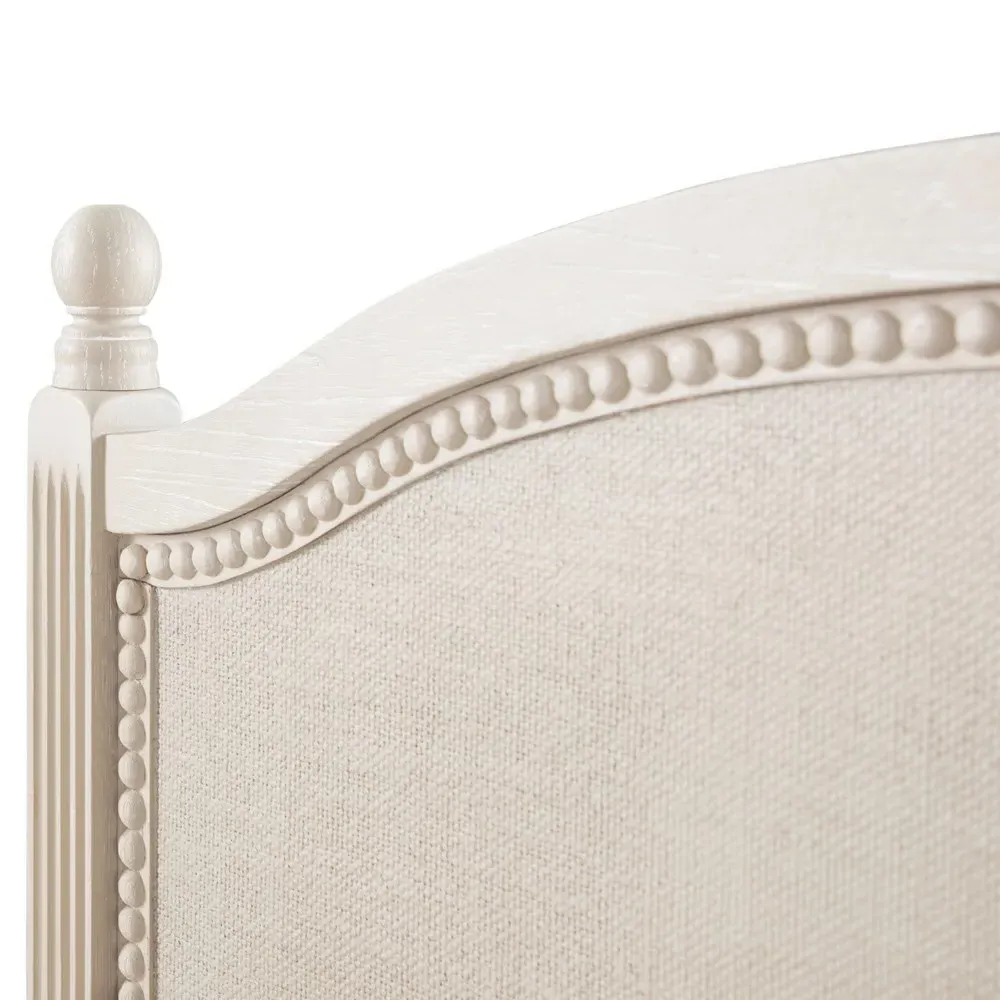 Caroline Twin Size Bed Frame - White, Mahogany