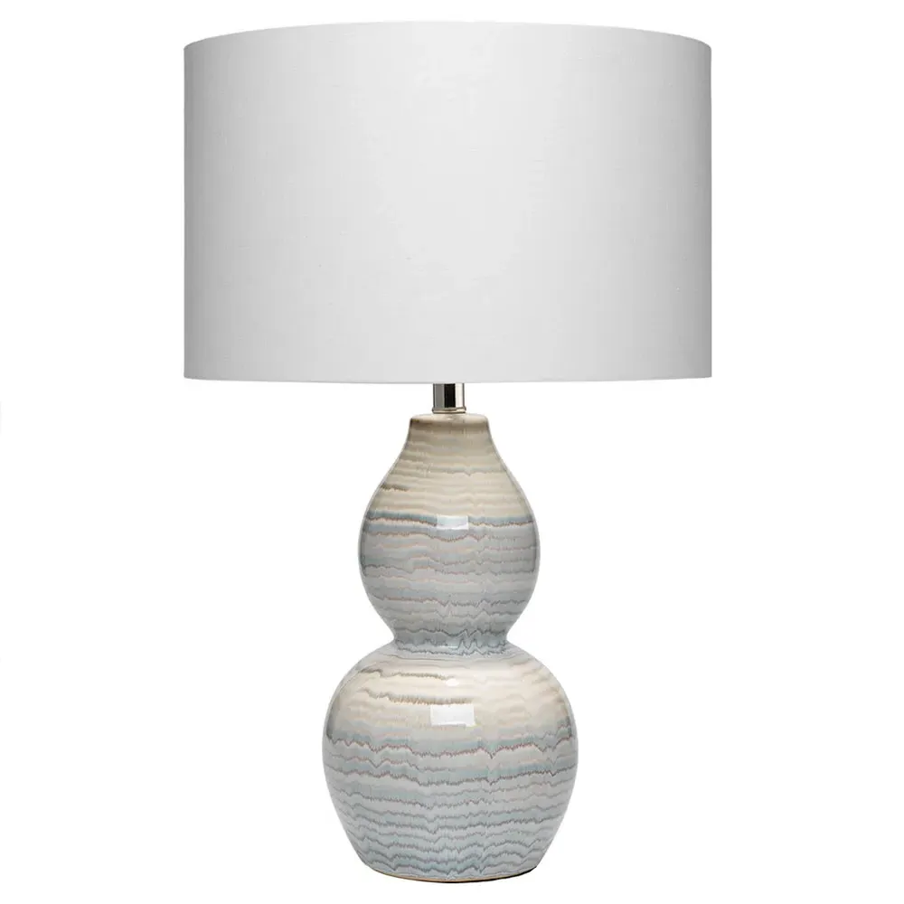 Carolinna Ceramic Bedside Table Lamp - White, Ceramic image