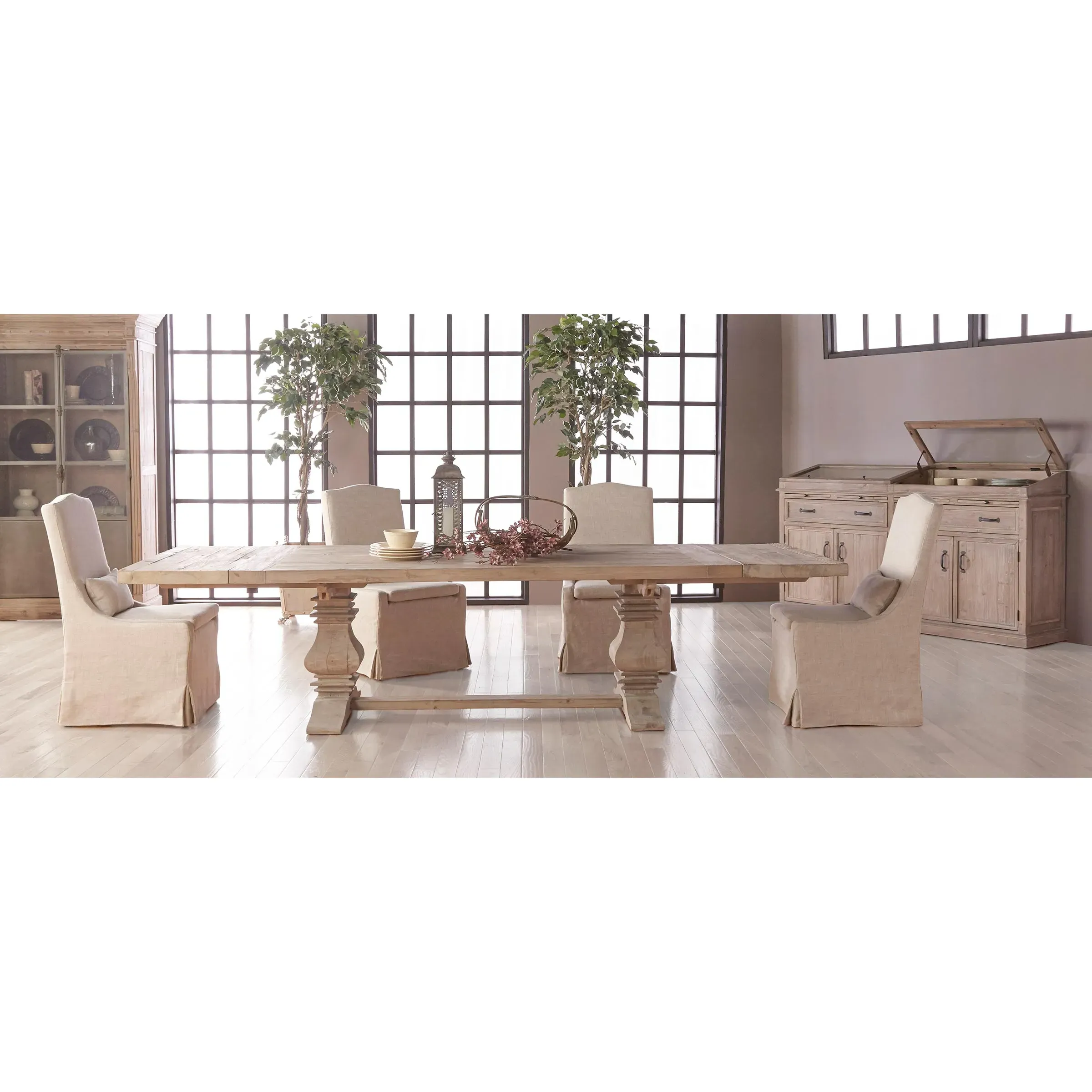 Carrie Upholstered Parsons Dining Chair Set of 2 - Beige