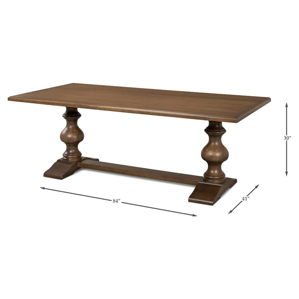 Carson Rectangular Dining Table - Brown, Wood