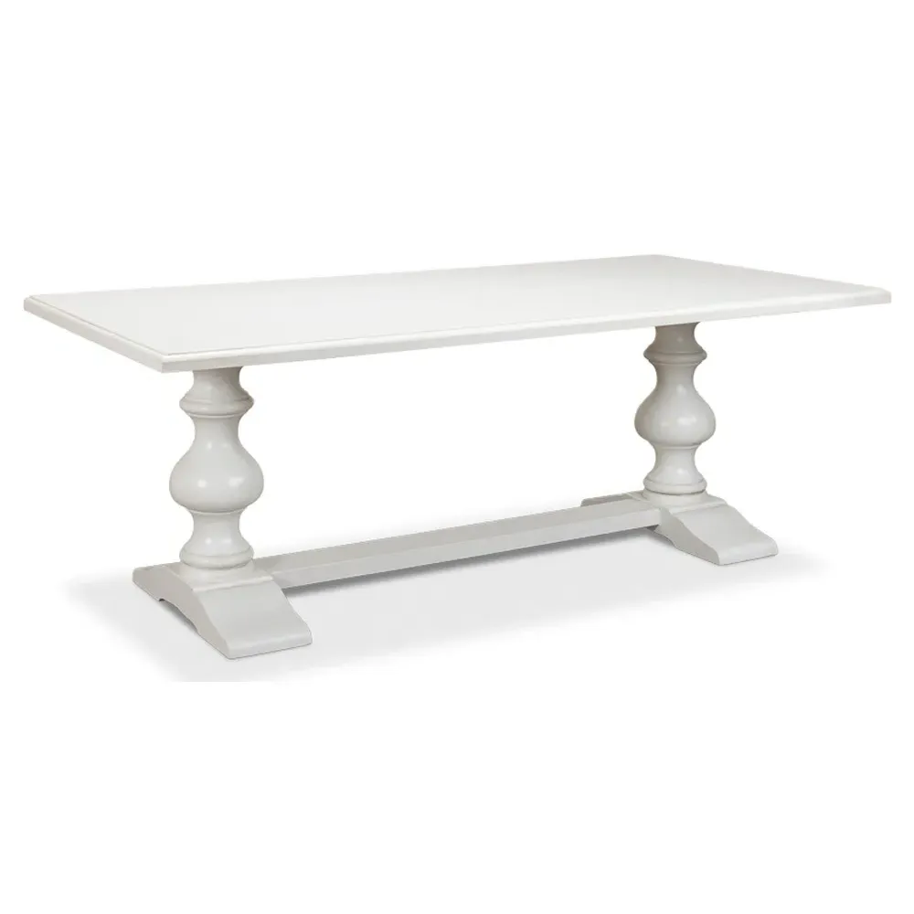 Carson Rectangular Dining Table - White, Wood