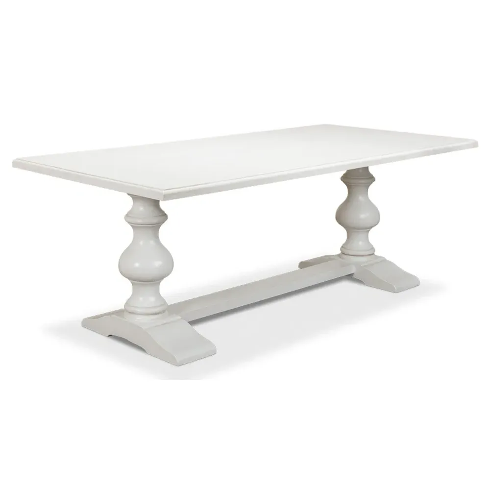 Carson Rectangular Dining Table - White, Wood