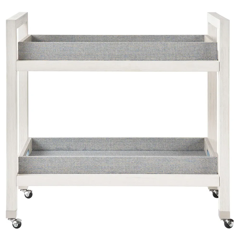 Carter Bar Cart with Casters - White Sand, Oak