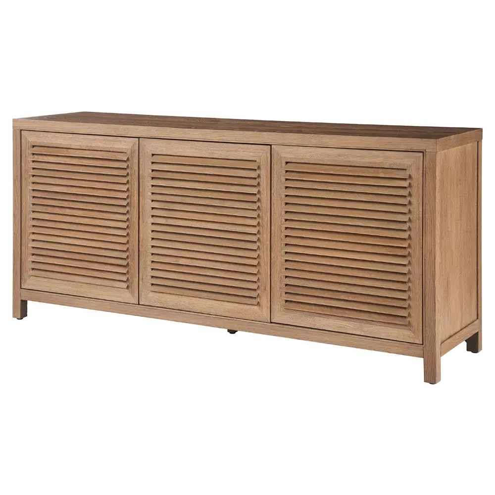 Carter Louvre Door Sideboard - Brown, Oak