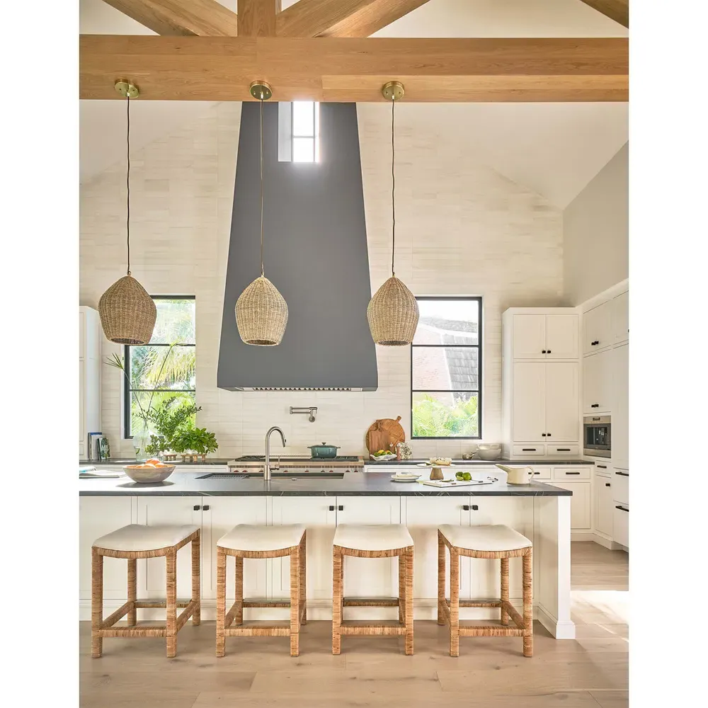 Carter Rattan Counter Stool - Ivory, Crypon Performance