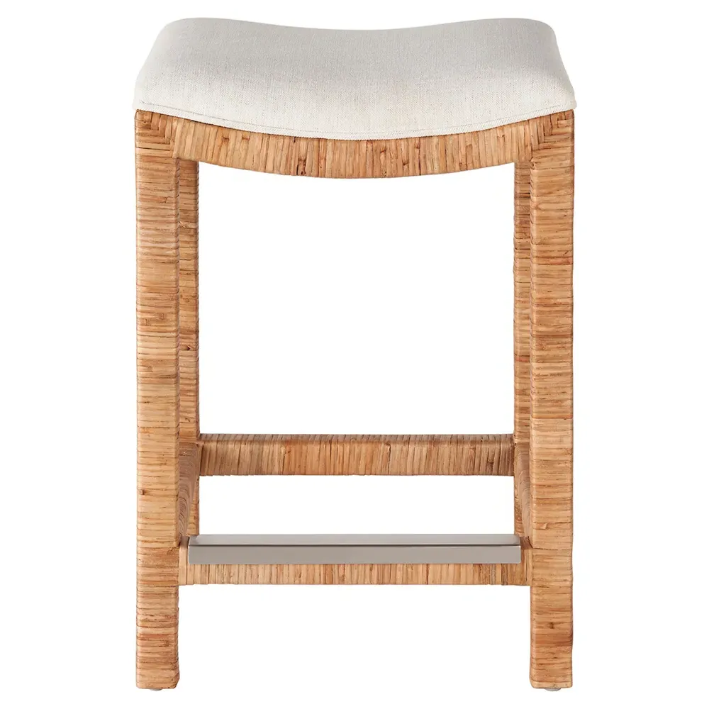 Carter Rattan Counter Stool - Ivory, Crypon Performance image
