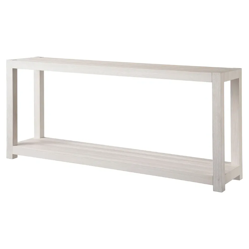 Carter Rectangular Console Table - White Sand, Oak