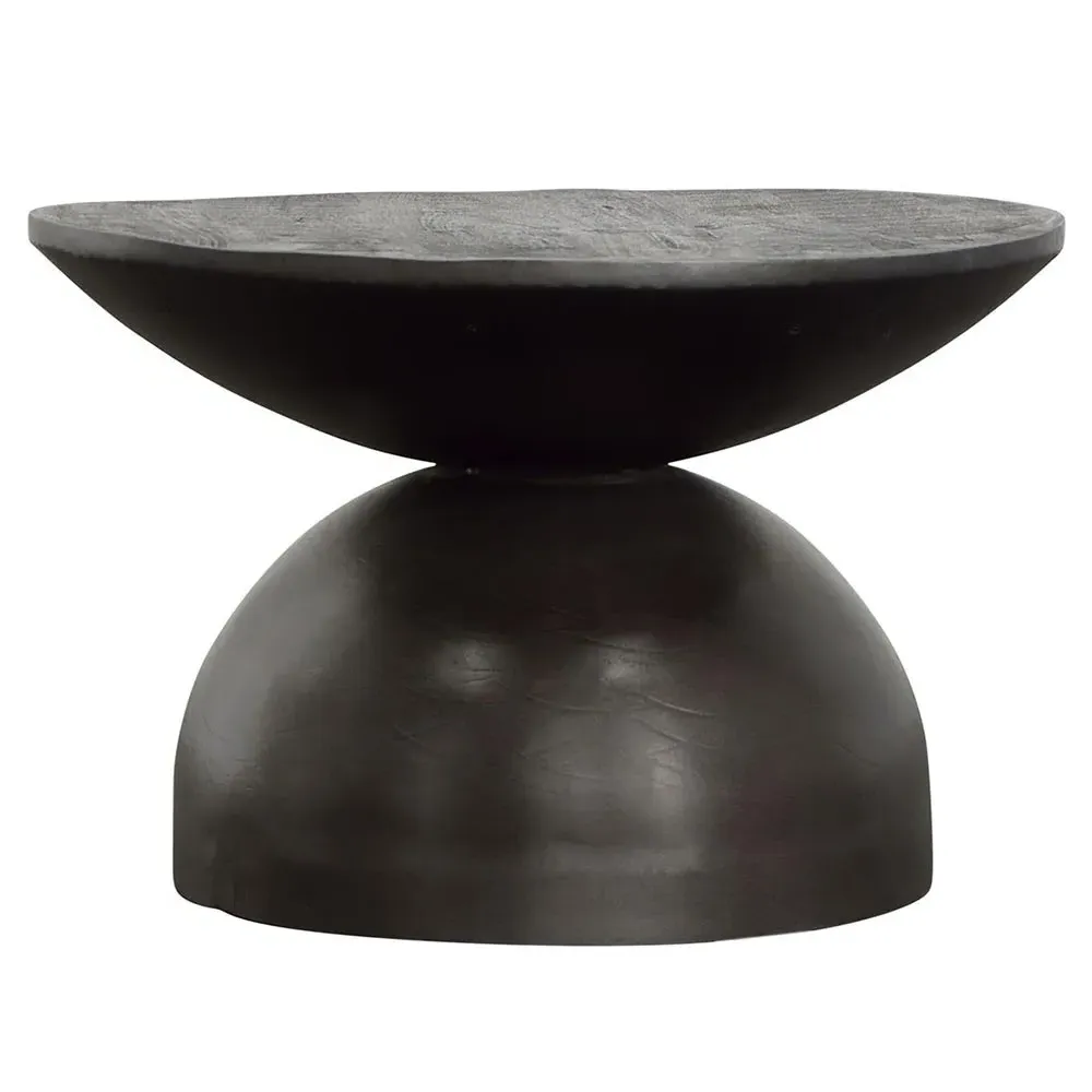 Carter Round Coffee Table - Black, Mango Wood image