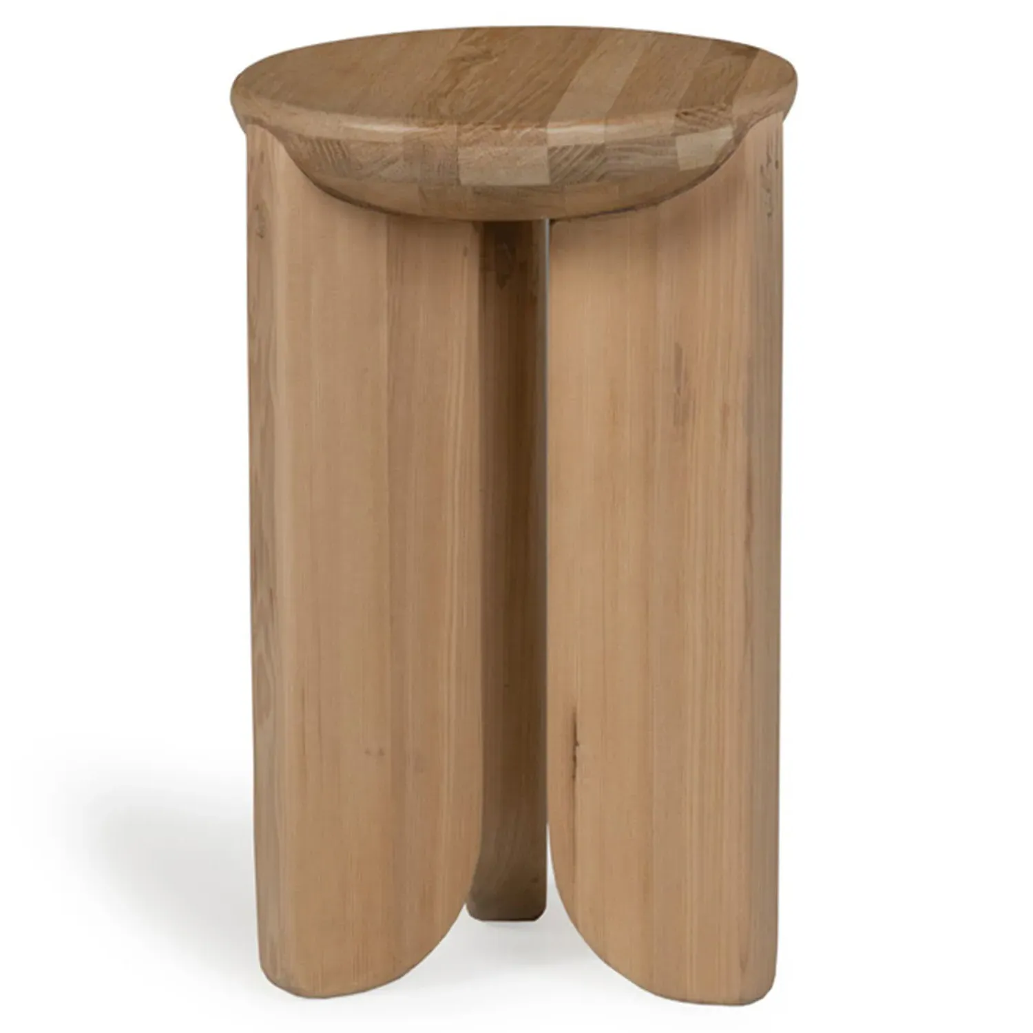 Carter Small Round Side Table - Brown, Oak