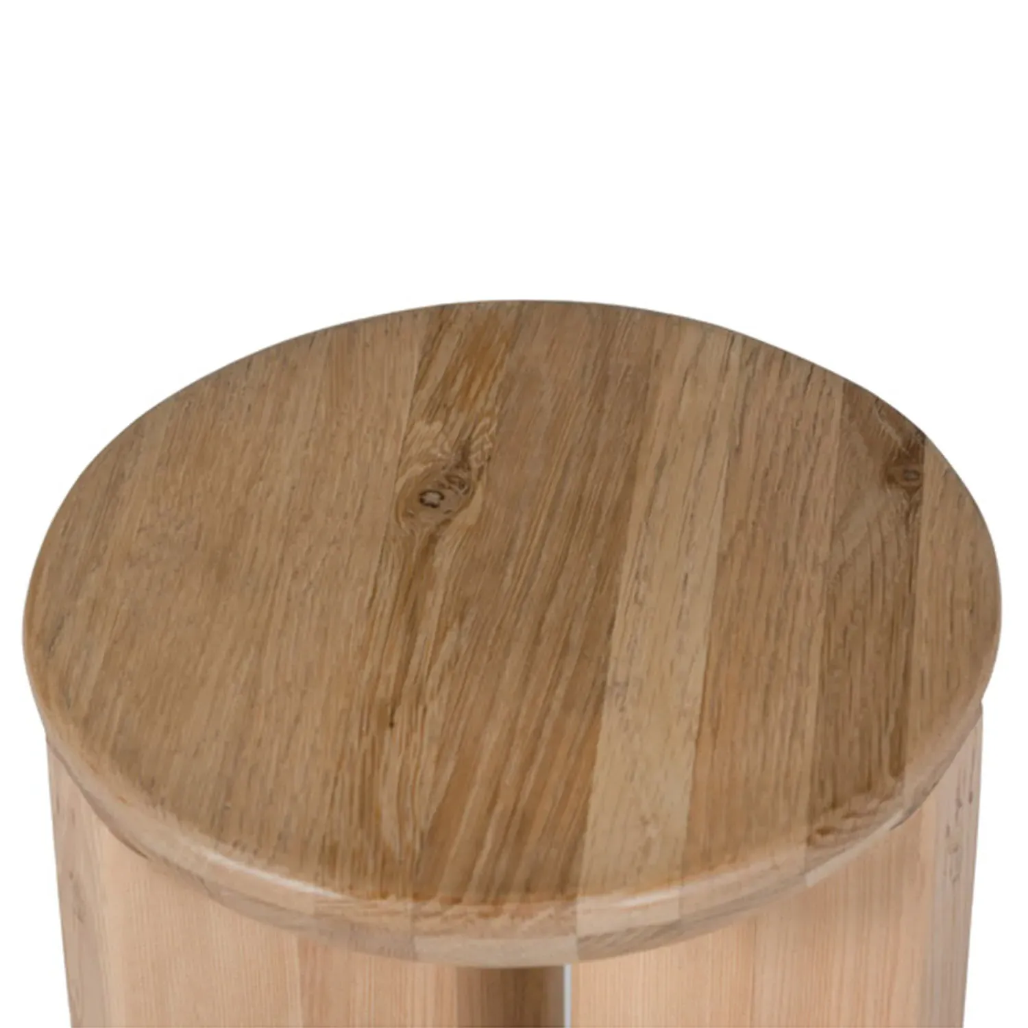 Carter Small Round Side Table - Brown, Oak