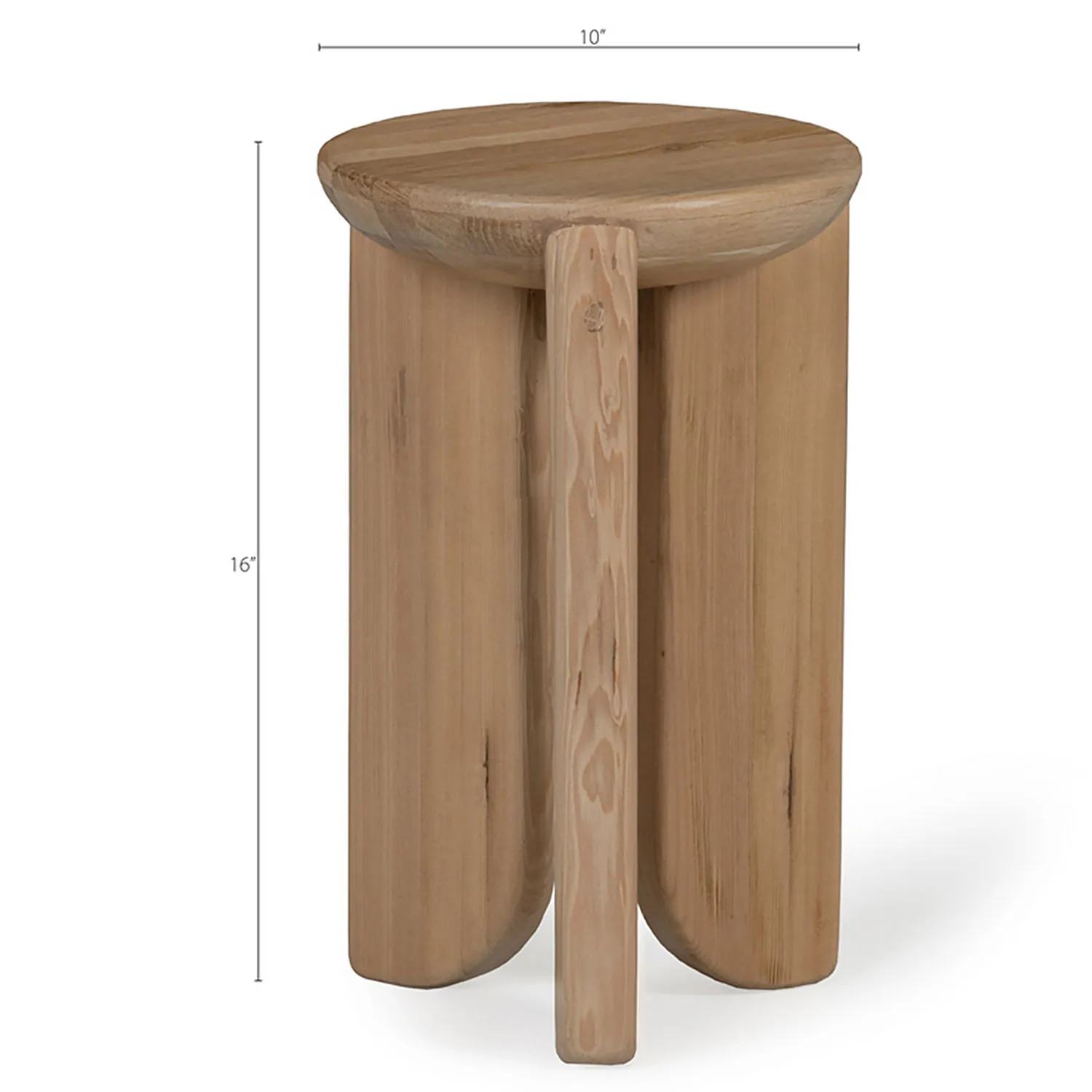 Carter Small Round Side Table - Brown, Oak