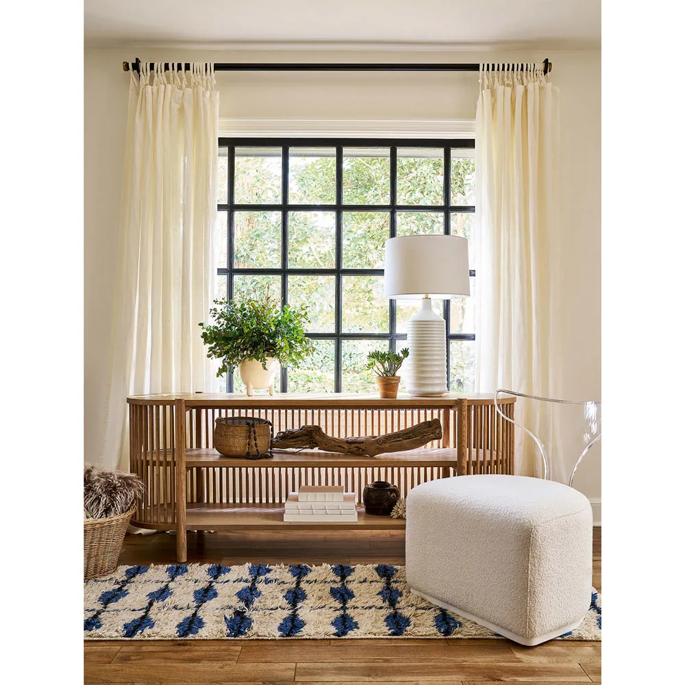 Carter Upholstered Acrylic Swivel Chair - Off White