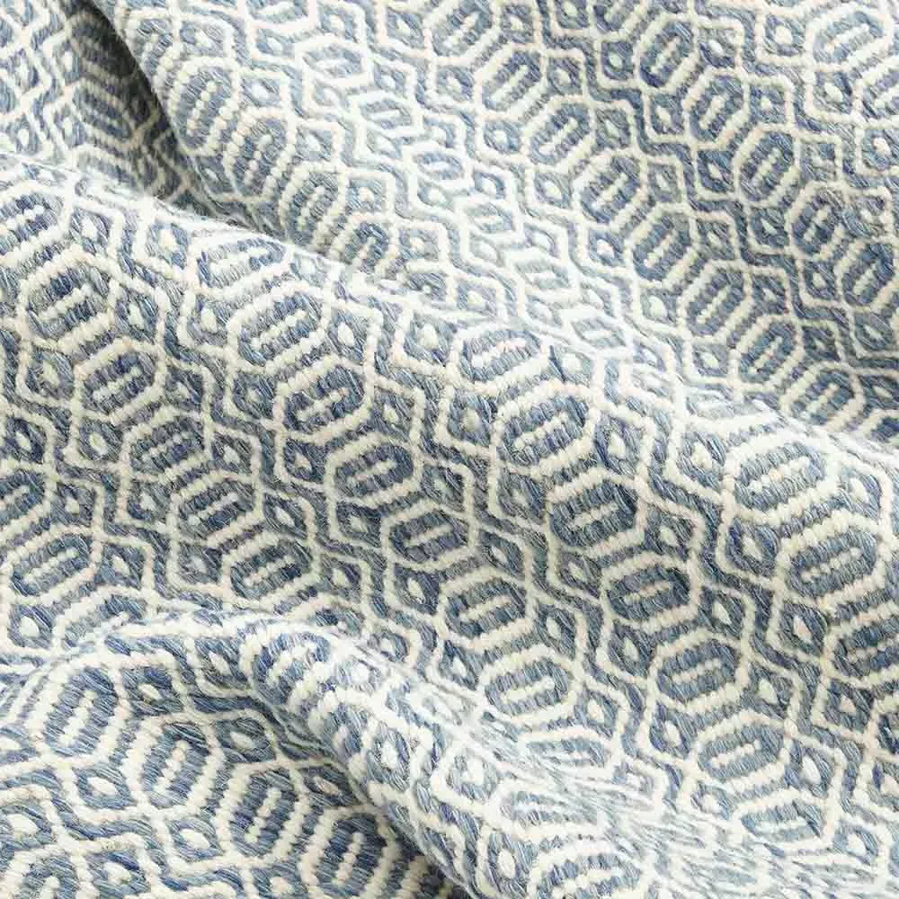 Carys Diamond Patterned Rug - Cloud Blue, Wool