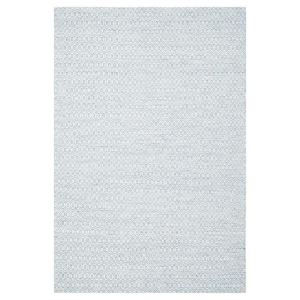 Carys Diamond Patterned Rug - Cloud Blue, Wool