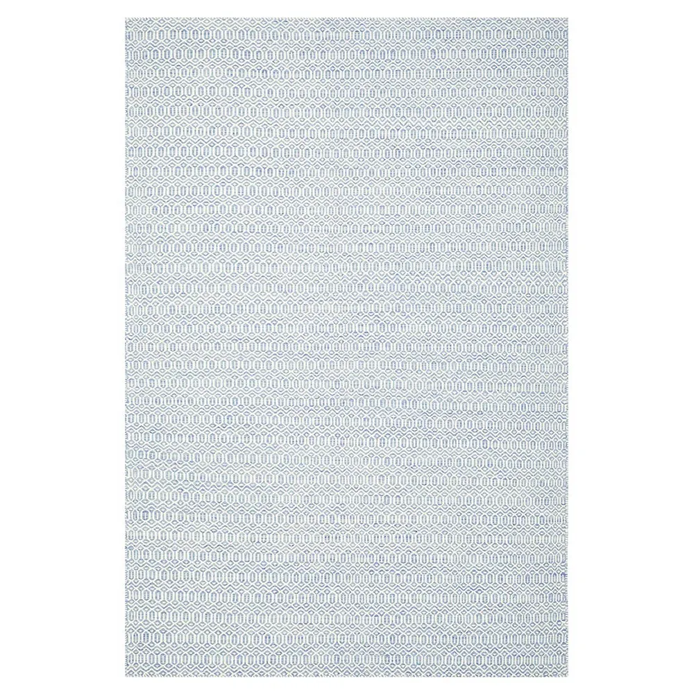 Carys Diamond Patterned Rug - Cloud Blue, Wool