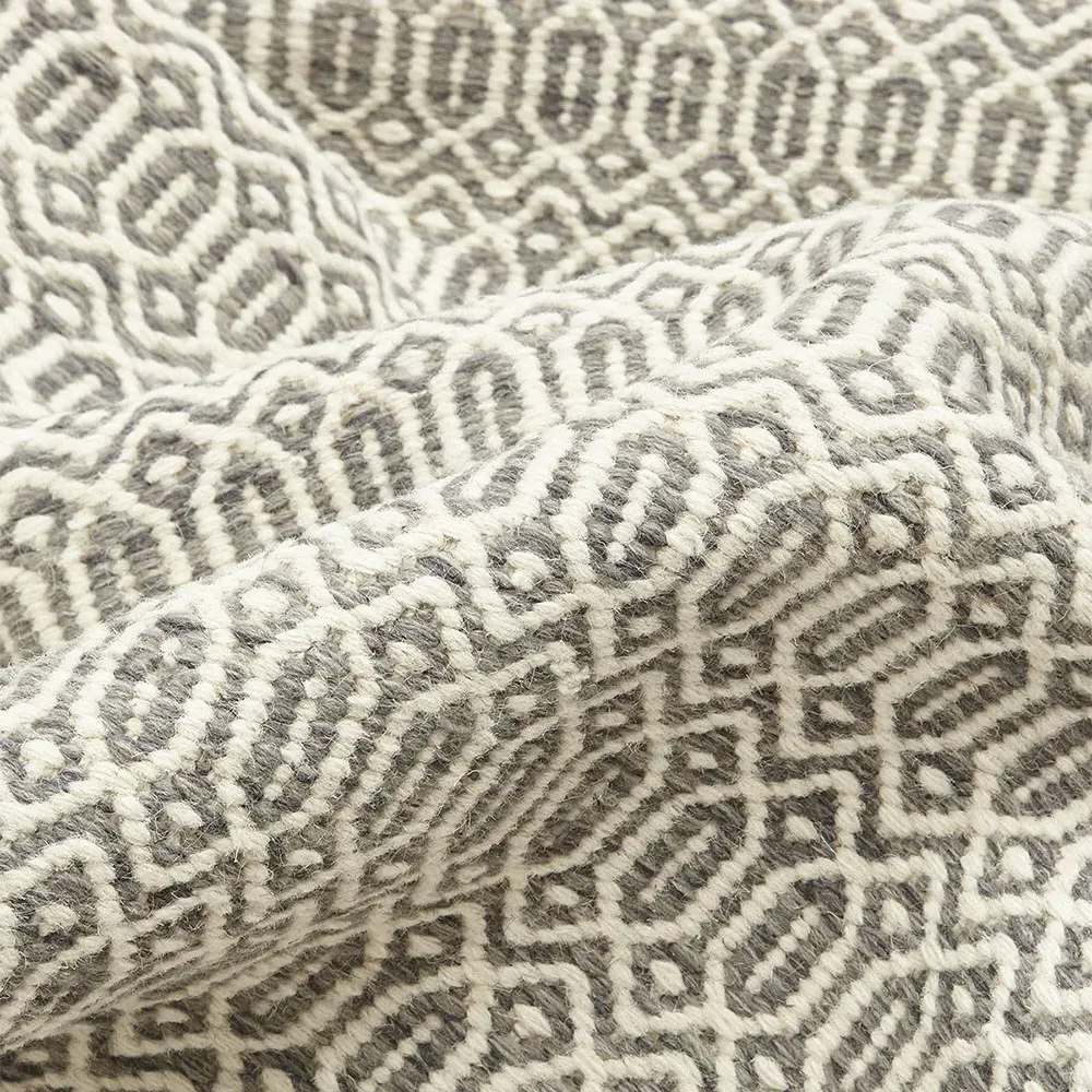 Carys Diamond Patterned Rug - Slate Grey, Wool