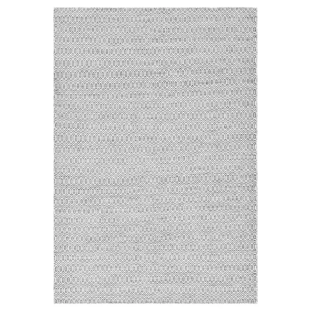 Carys Diamond Patterned Rug - Slate Grey, Wool