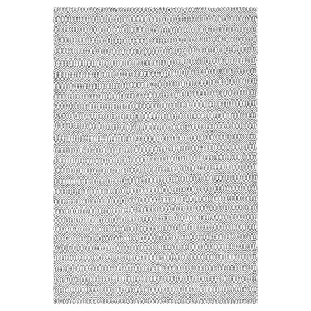 Carys Diamond Patterned Rug - Slate Grey, Wool