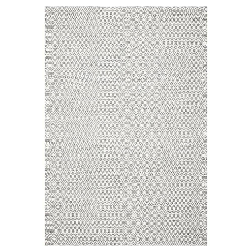 Carys Diamond Patterned Rug - Slate Grey, Wool