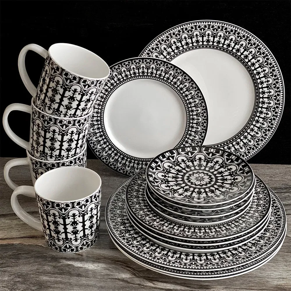 Casablanca Dinner Plate - Black, Porcelain