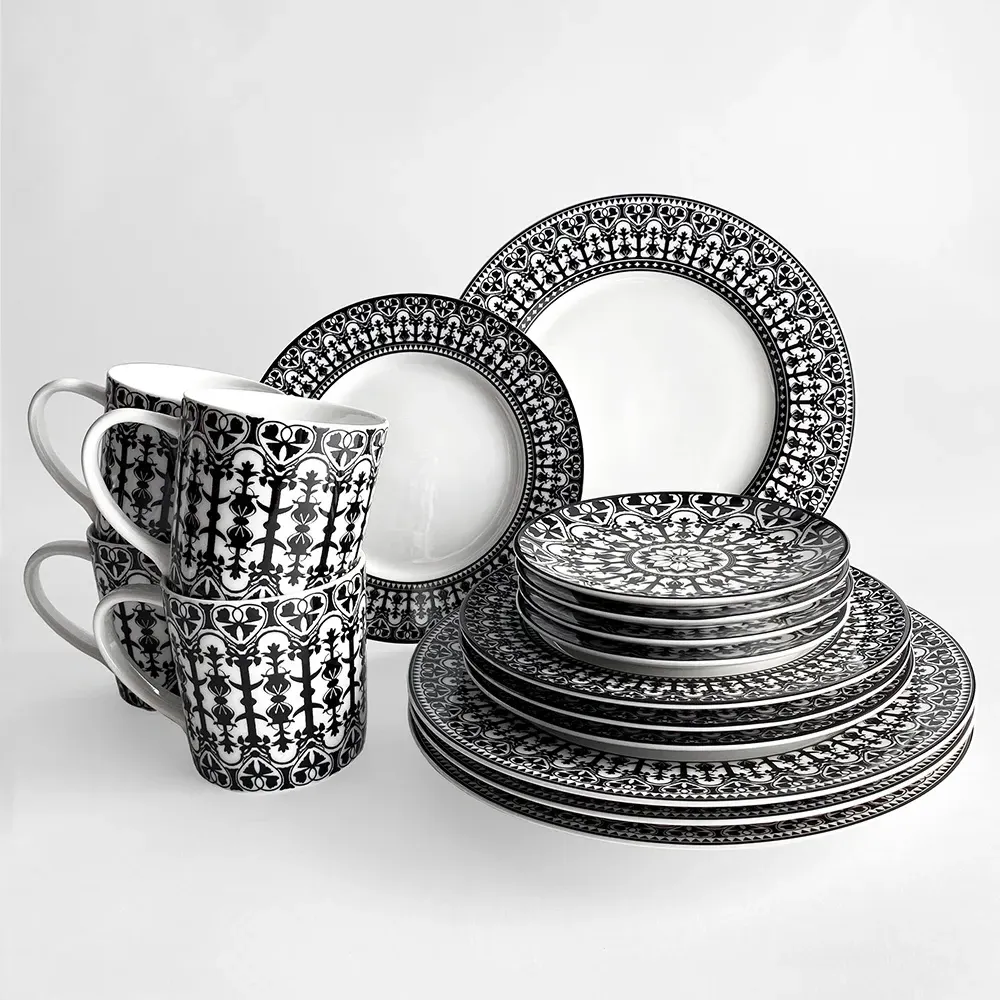 Casablanca Dinner Plate - Black, Porcelain