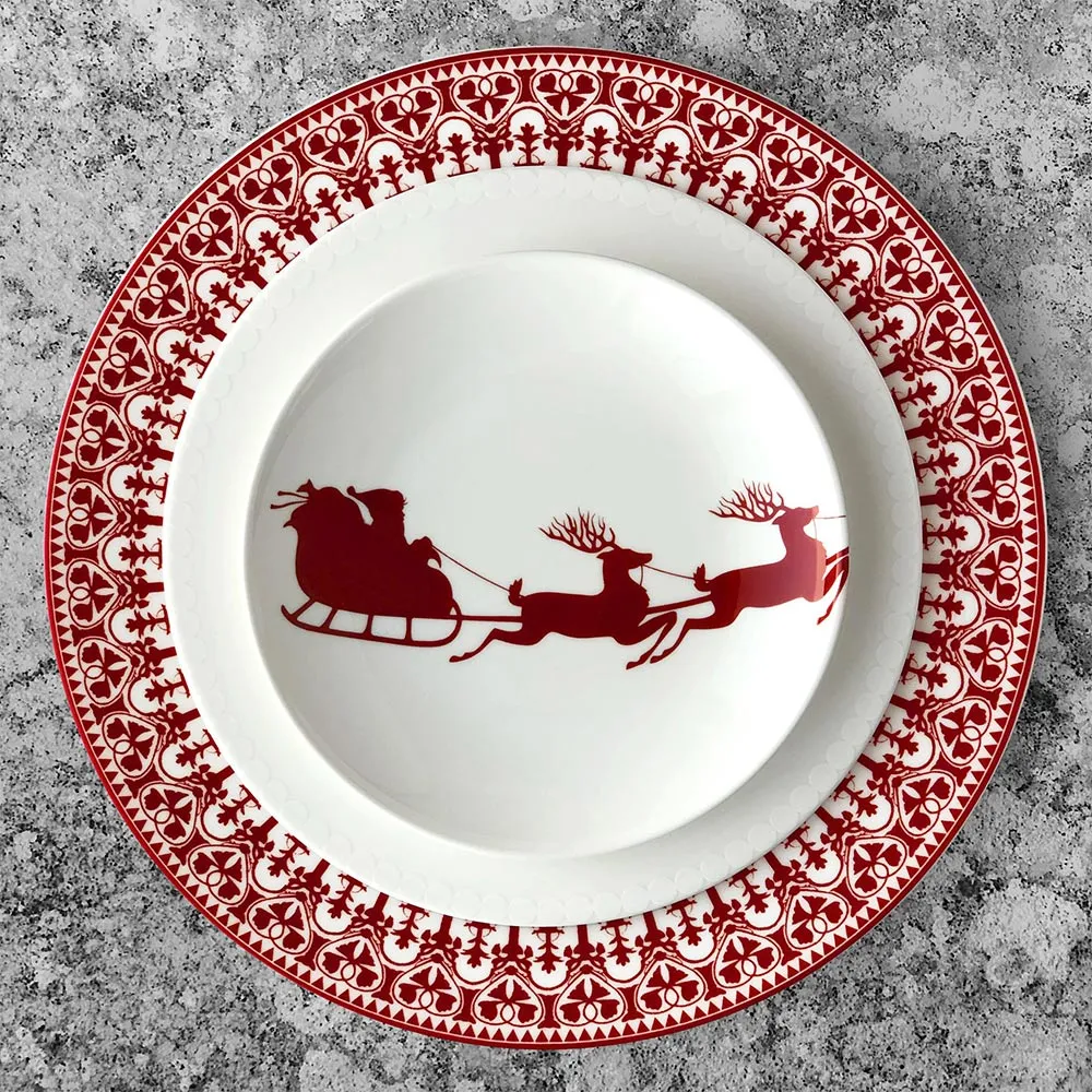 Casablanca Dinner Plate - Crimson, Porcelain