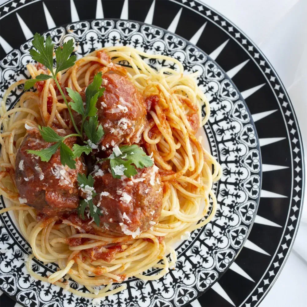 Casablanca Salad Plate - Black, Porcelain