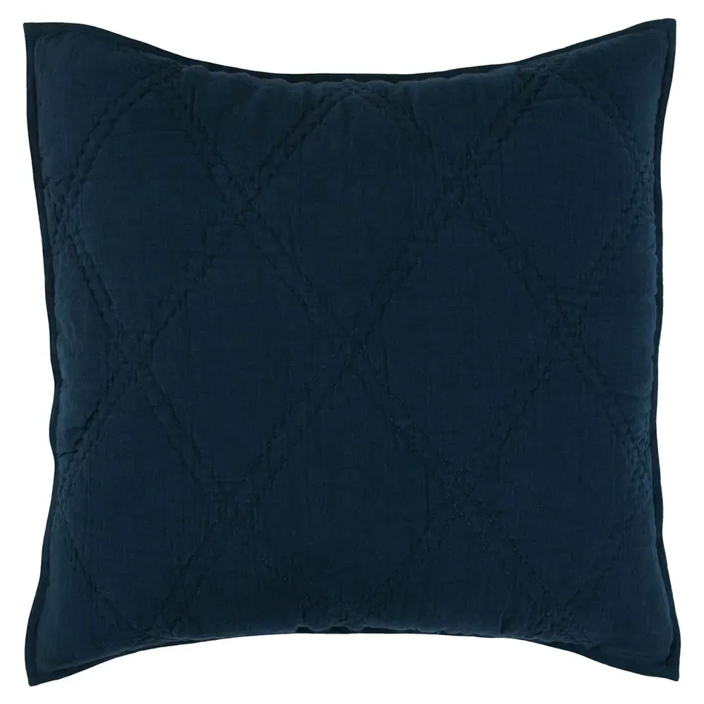 Casen Euro Linen Sham - Midnight Blue