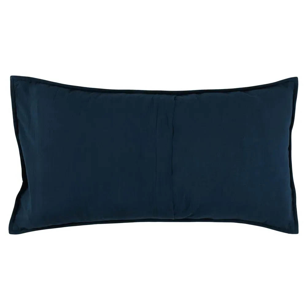 Casen King Linen Sham - Midnight Blue