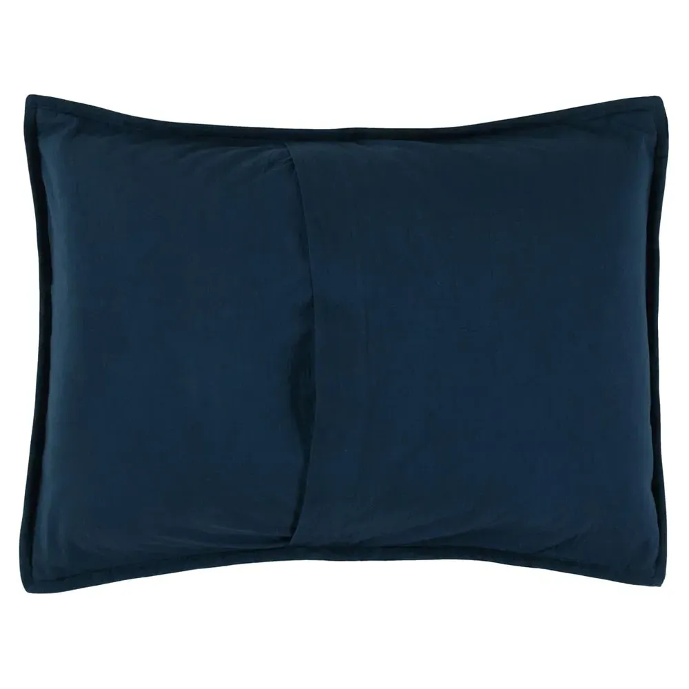 Casen Standard Linen Sham - Midnight Blue