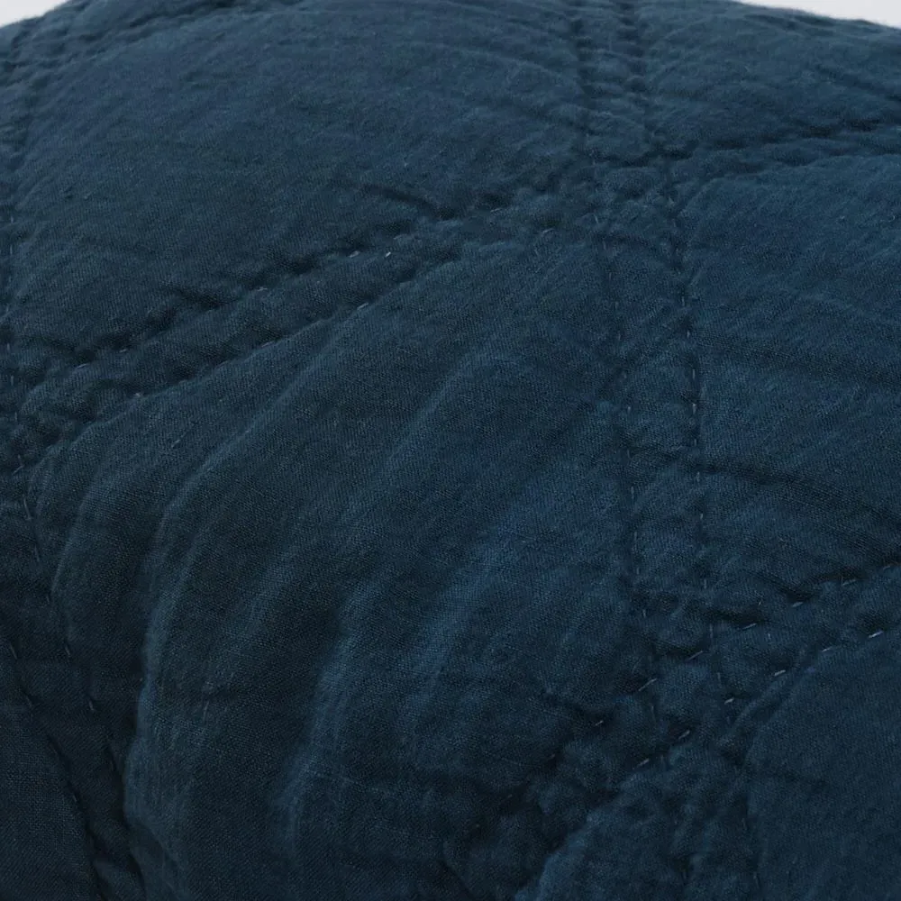 Casen Standard Linen Sham - Midnight Blue