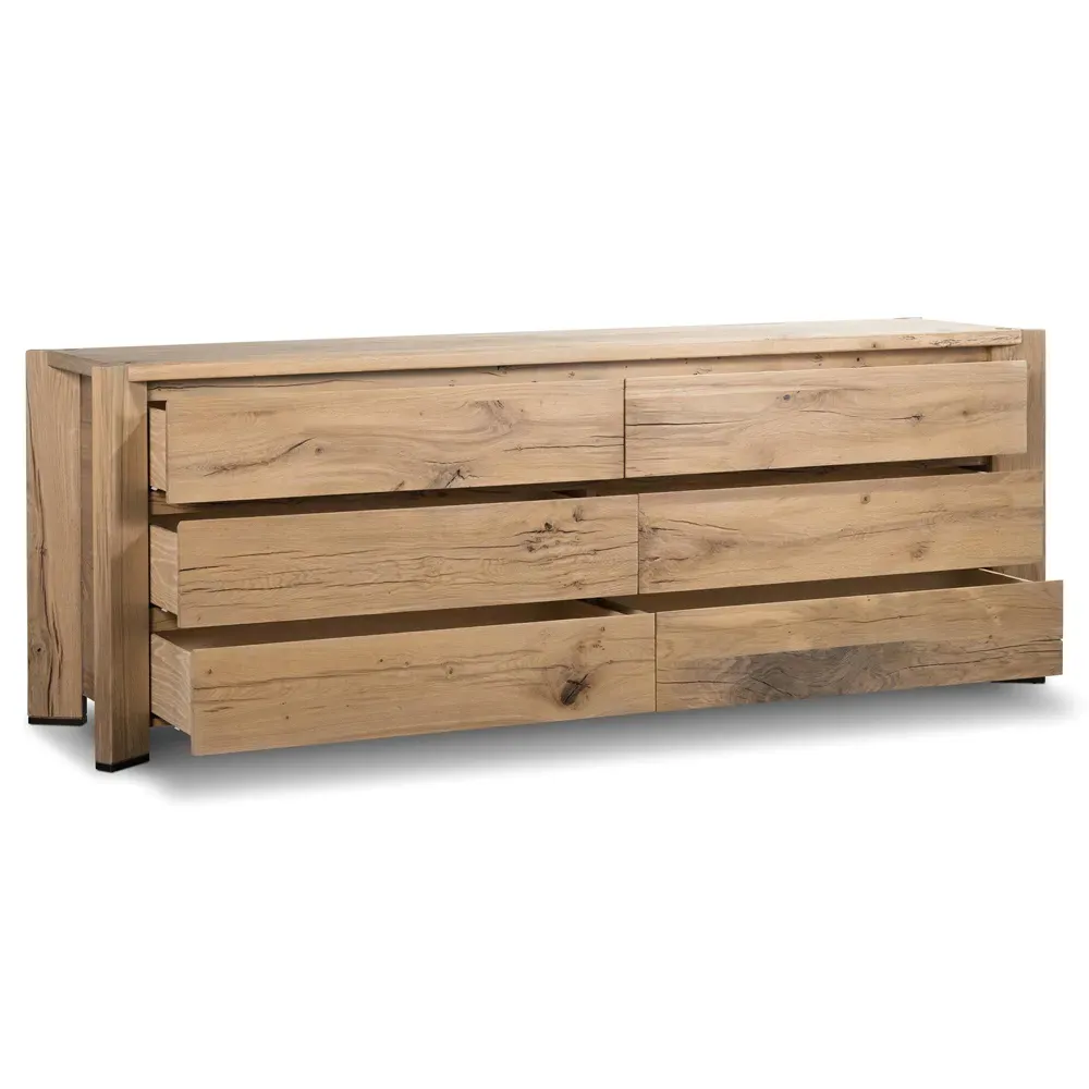 Casey Double Dresser - Natural, Reclaimed Oak