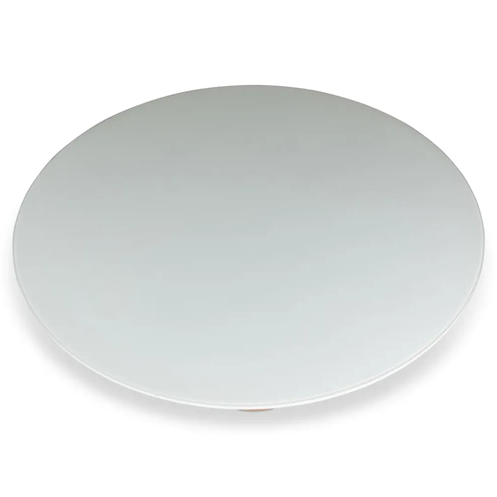 Caspar Round Pedestal Dining Table - White, Tauari Wood