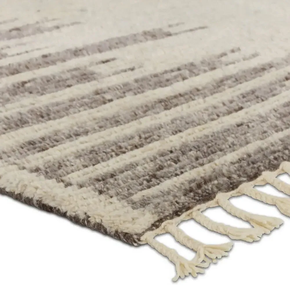 Casper Hand Knotted Rug 8'x10' - Cream, Wool