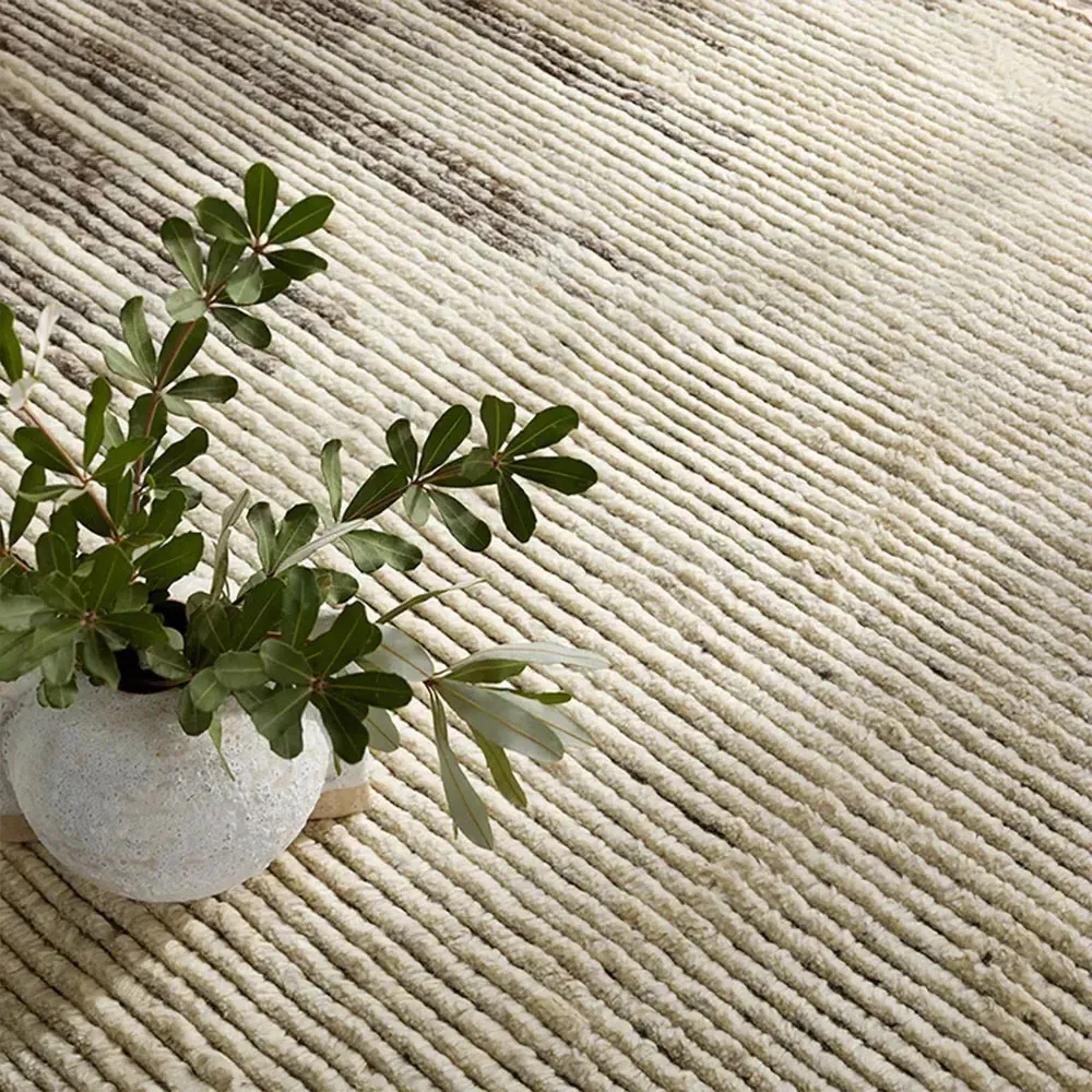 Casper Hand Knotted Rug 9'x13' - Cream, Wool