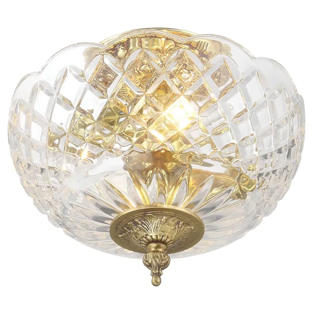 Cassandra 2 Light Semi Flush Mount - Gold, Brass