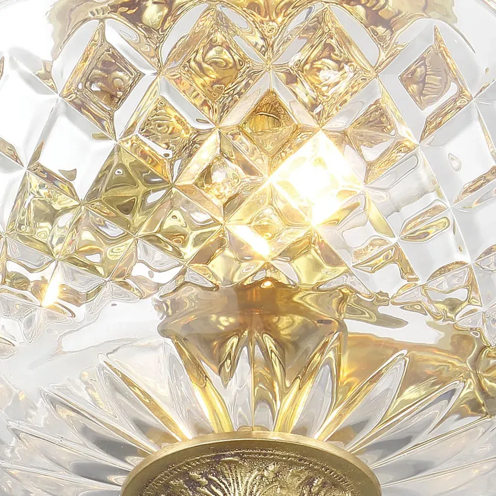 Cassandra 2 Light Semi Flush Mount - Gold, Brass