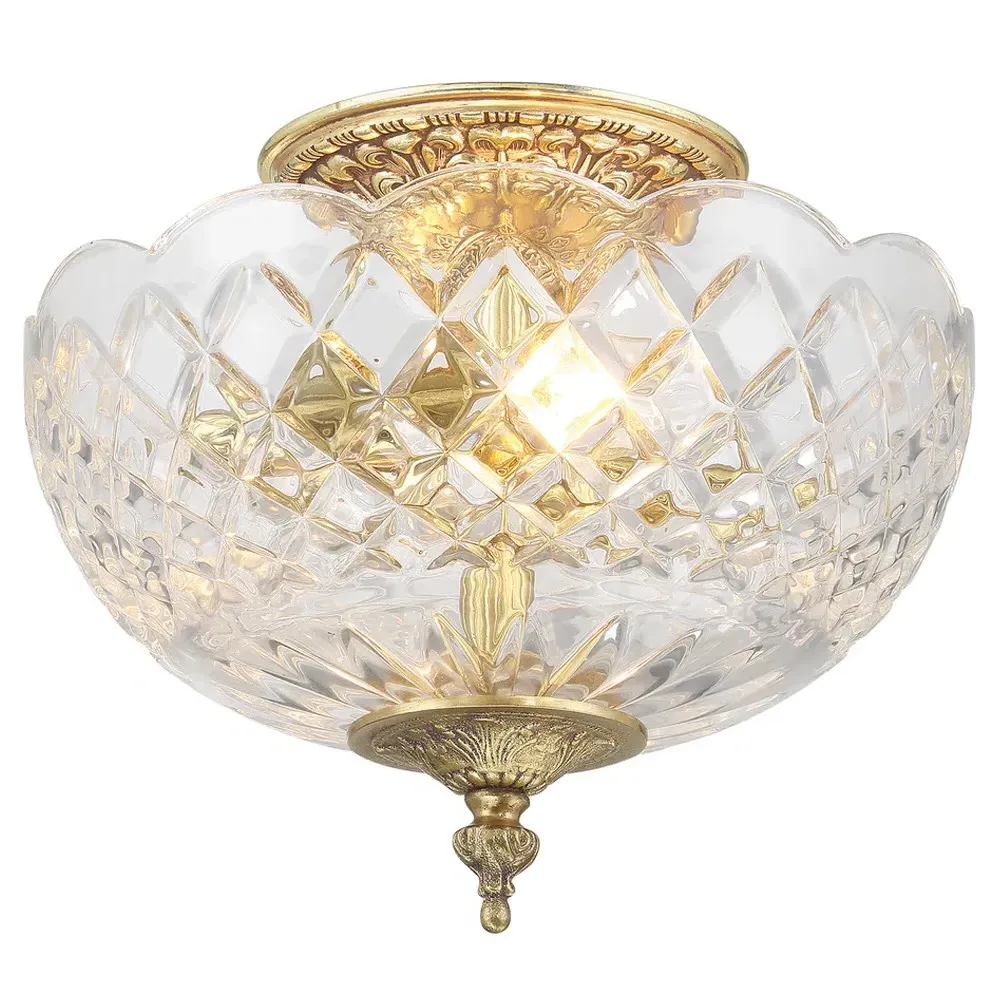 Cassandra 2 Light Semi Flush Mount - Gold, Brass image